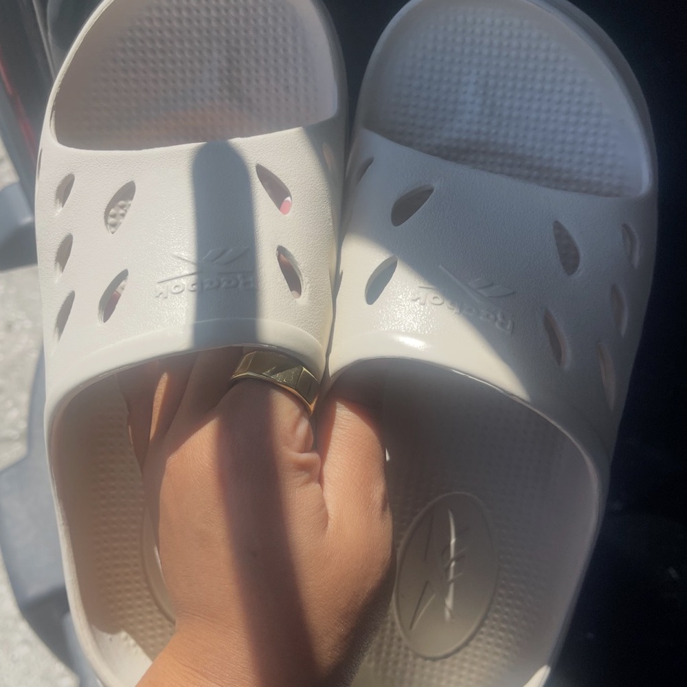 Reebok Off-White Slide Sandals